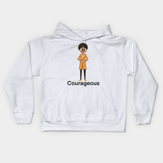 Rosa Parks is courageous Kids Hoodie by milsta29